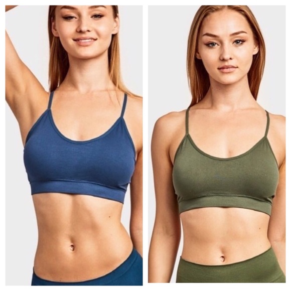 Cute Strappy Sports Bra (Light Gray) - Picture 5 of 5